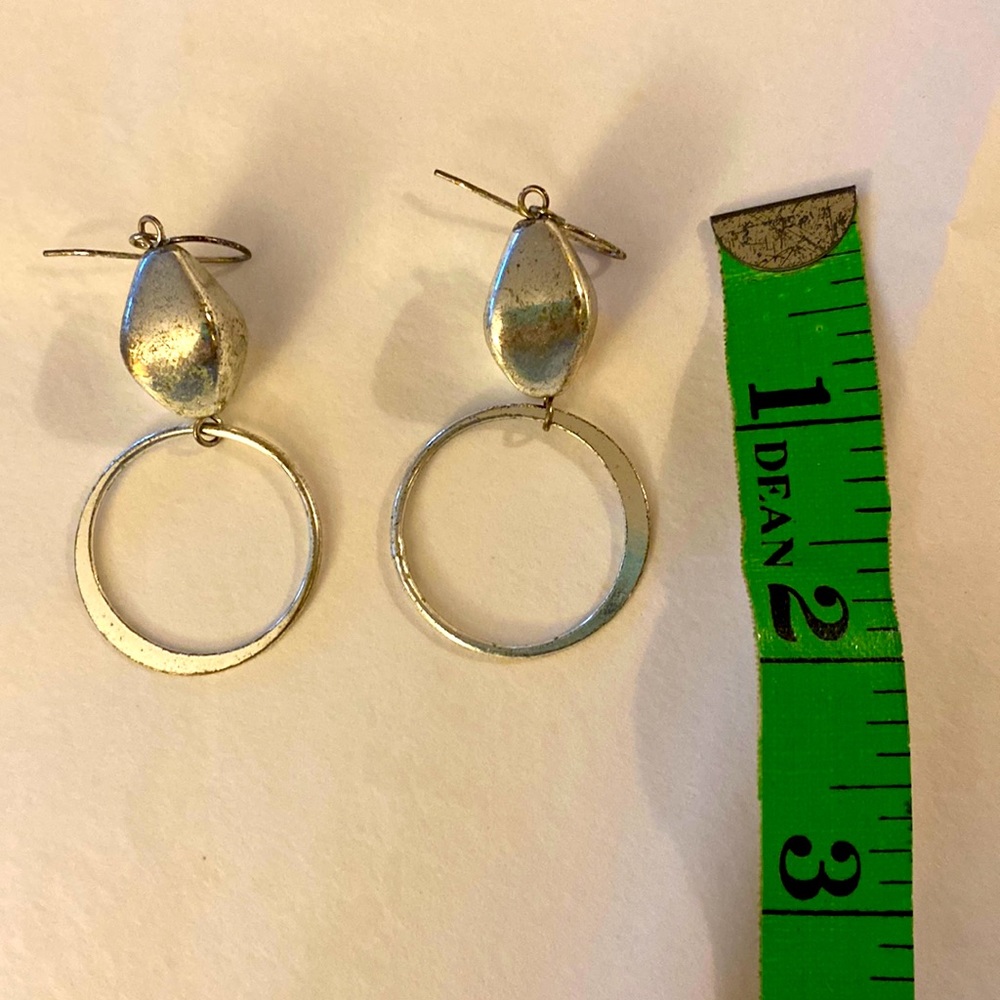 Sterling silver fish hook earrings
